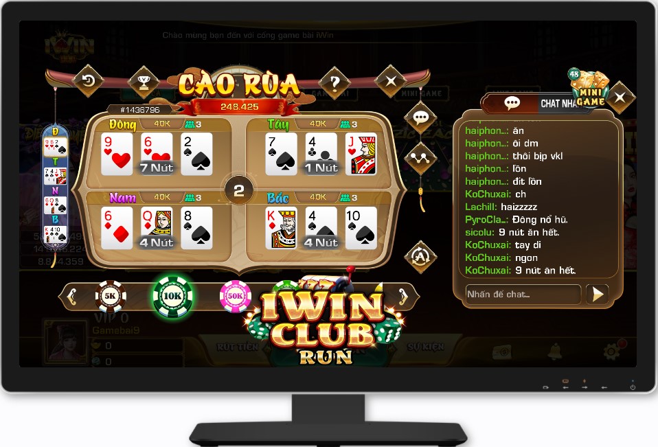 Giao diện IWIN Club trên thiết bị PC