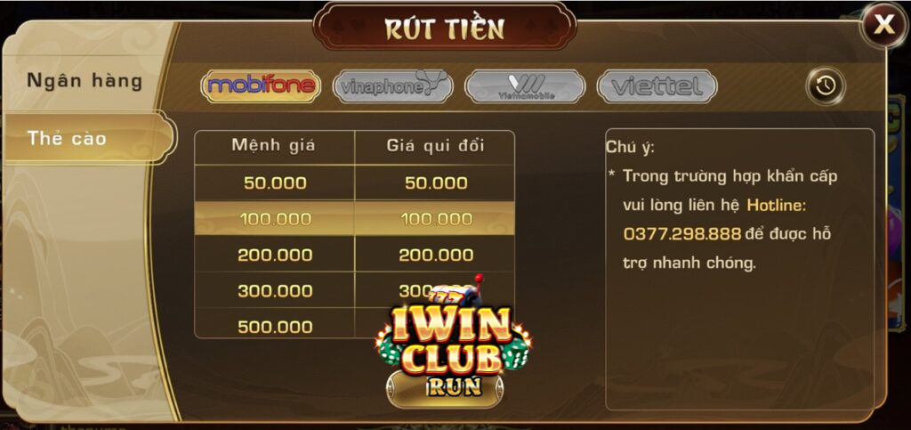 Một số lưu ý về giao dịch nạp, rút tiền tại Iwin Club Casino