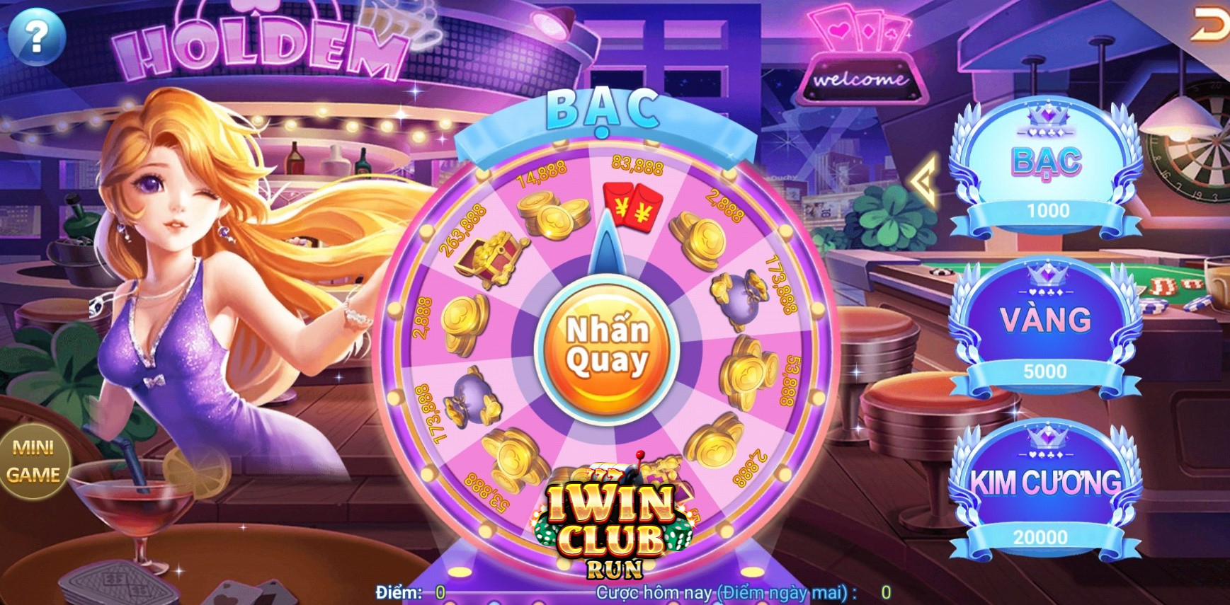 Vòng quay may mắn tại Iwin Club – Trò chơi ăn khách nhất